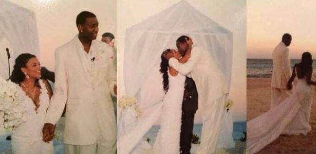 CleRenda McGrady and Tracy McGrady at their wedding.